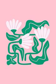 Moderne roze madeliefjes van Karen Menzenbach