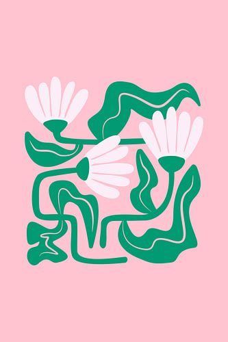 Moderne roze madeliefjes