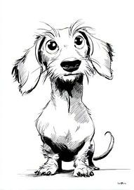 Kleine Hundekarikatur
