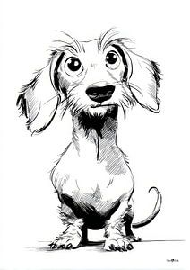Kleine Hundekarikatur