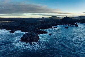 Vulkanisches Island Valahnúkamöl aus der Luft