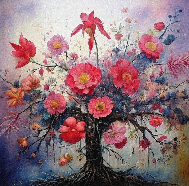 Love Tree in Bloom by Gisela- Art for You