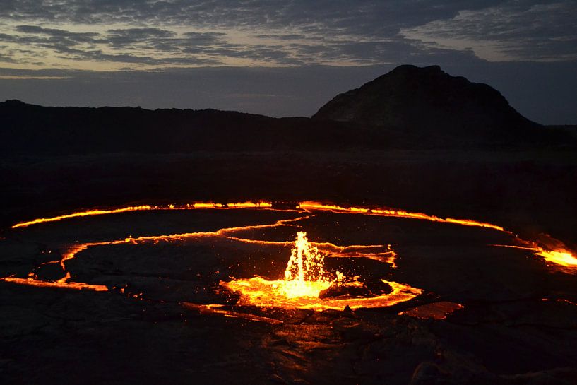 Erte Ale vulkaan, Danakil, Ethiopië van Harold de Groot