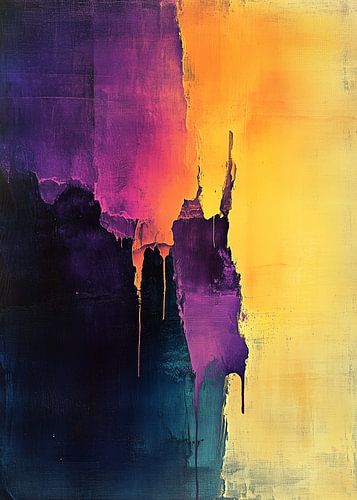 Abstractie modern schilderij vormen en kleuren