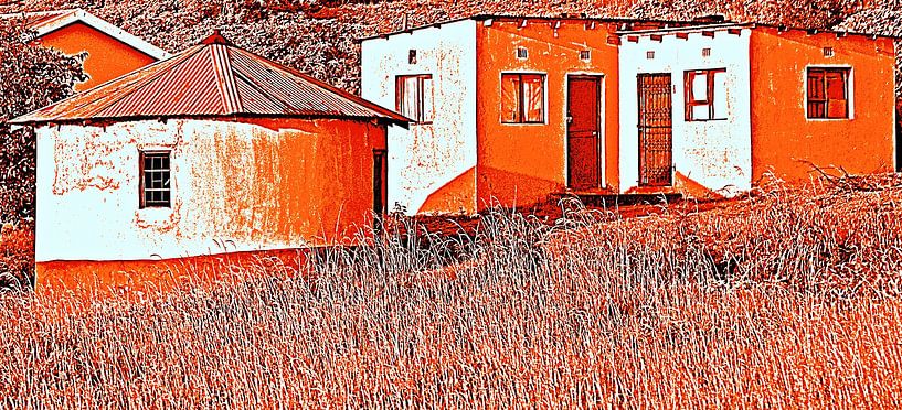 un Rondavels en Afrique du Sud mixed media par Werner Lehmann