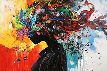 Creativiteit | Color Explosion van Blikvanger Schilderijen