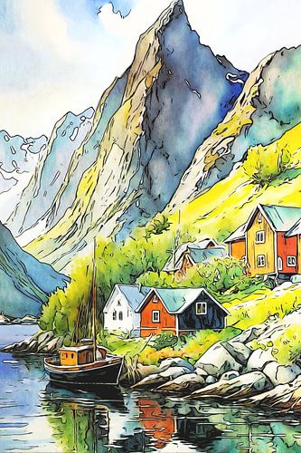 On the road in the fjords, motif 7