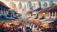 Avondleven in Jakarta van Jeroen Kleiberg thumbnail