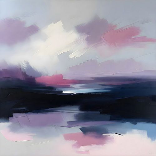 TW living - abstract modern landscape flower TWO