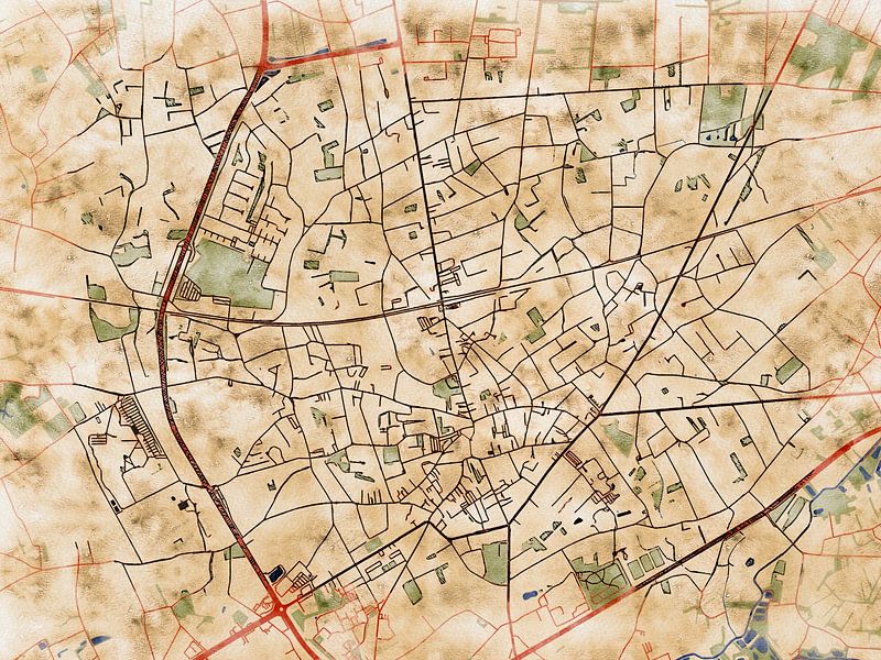 Carte de Geel avec le style 'Serene Summer' par Maporia