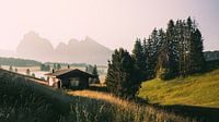 Berghütte im Morgenlicht - Seiser Alm