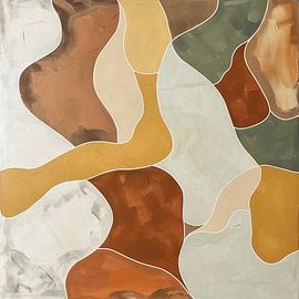 Flowing forms - organic abstraction by Poster Art Shop
