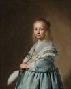 Portrait d'une jeune fille en bleu, Johannes Cornelisz. Verspronck par Des maîtres magistraux Aperçu