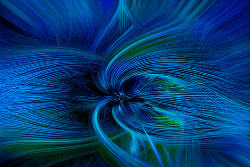 Abstract in Grün und Blau