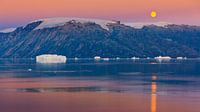 Sonnenuntergang im Rødefjord, Scoresby Sund, Grönland von Henk Meijer Photography Miniaturansicht