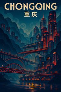 Chongqing Mountain City Glow - Brücken, Türme & Fluss Lichter