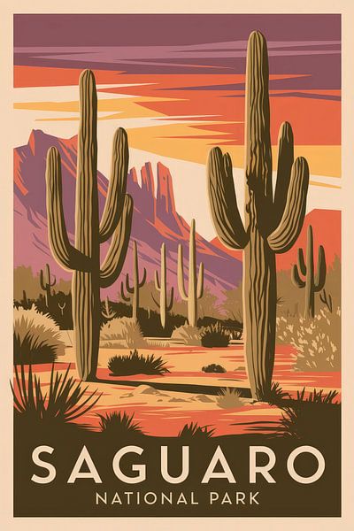 Saguaro National Park by Poster Art Shop