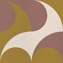 Bauhaus- und 70er-Jahre-Retro-Geometrie in Pastelltönen. Gelb, Beige, warmes Braun. von Dina Dankers Miniaturansicht