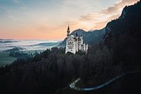 Kasteel Neuschwanstein bij Zonsopkomst