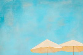 Zomerse rust onder parasols van Poster Art Shop