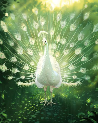 Stralende Witte Pauw