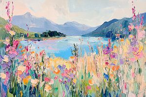 Blumen am See