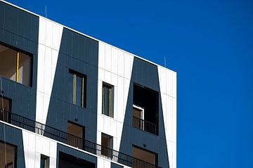 Geometric shapes and blue sky