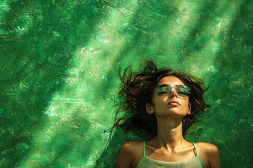 abstract green painting