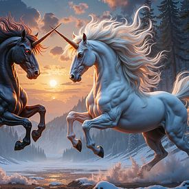 EQUINOXIS - Kampf der Einhörner bei Sonnenuntergang von INFERAURUM