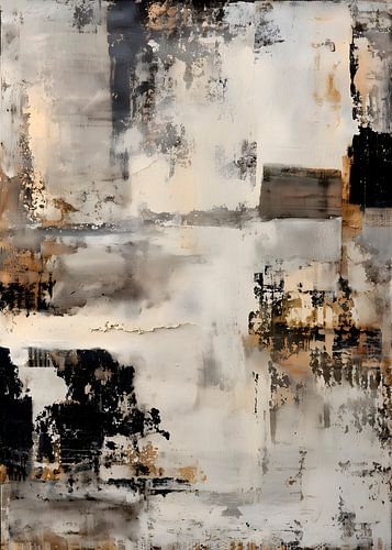 Art moderne, abstrait, minimaliste, wabi-sabi et doré