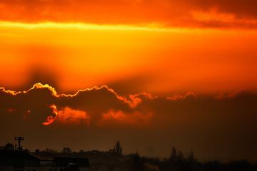Morgensonne, Sonnenstrahlen, Morgenrot, Wolken, Himmel | Ochtendzon, zonnestralen, dageraad, wolken, von Dieter Ludorf
