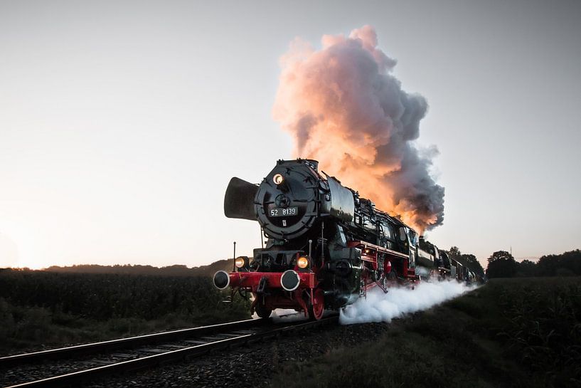 Train à vapeur en approche par Marcel Keurhorst