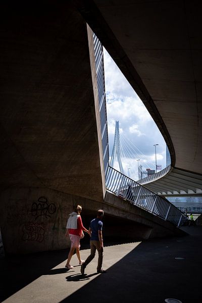 Blick auf die Erasmus-Brücke von Remco-Daniël Gielen Photography