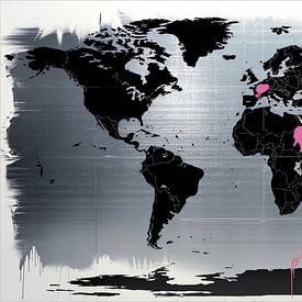 Banksy Hommage Litte Boy Borstel - Wereldkaart 01 van Team W 32 Gallery