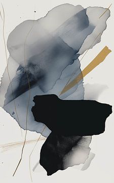 Emotional Expression: Ink, Gold and Movement by Color Square