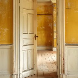 Silent Passage - no. 03 | intérieur jaune ocre chaud sur Marianne Ottemann - OTTI
