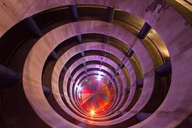 Wunderschön beleuchtetes Spiralparkhaus von Peter Haastrecht, van