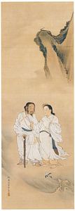 Kawanabe Kyōsai - Die japanischen Götter Izanagi und Izanami