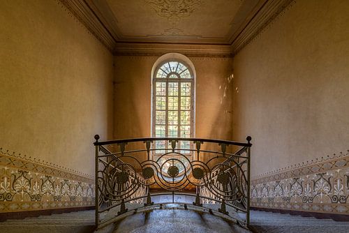 Stairway in golden light