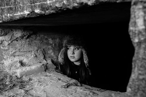 Meisje in bunker