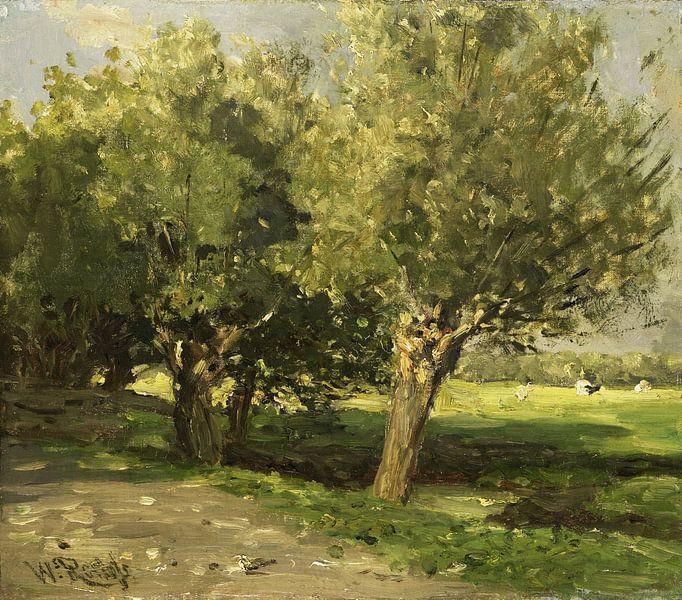 Weidenbäume, Willem Roelofs von Meisterhafte Meister