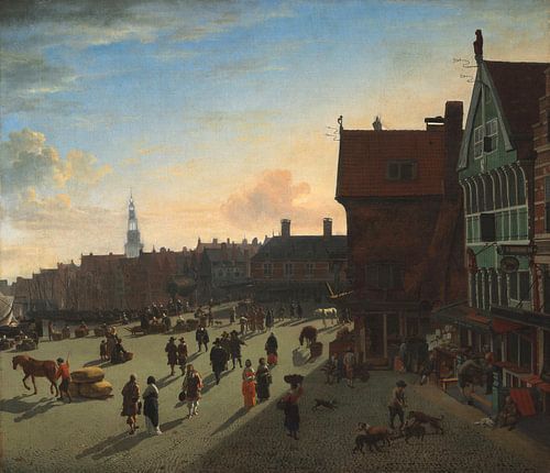 De Dam en het Damrak, Amsterdam, Jan van der Heyden, Amsterdam.