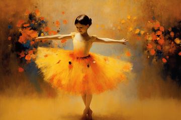 Kleine Ballerina in Gelb von Studio Allee