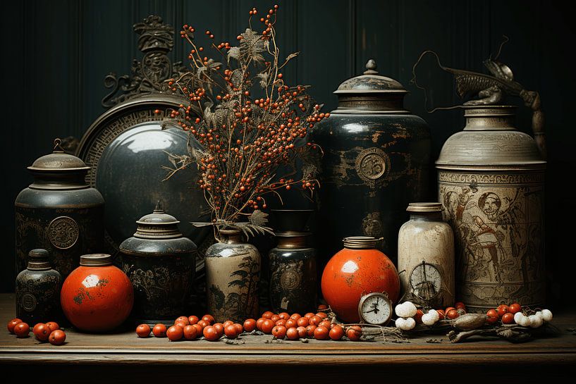 Nature morte asiatique par Ton Kuijpers