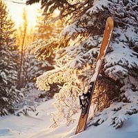 Skis dans la neige