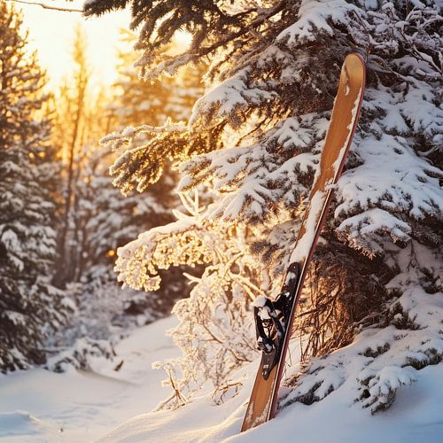 Skier im Schnee von Poster Art Shop