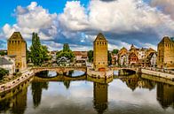 Overdekte bruggen klein Frankrijk Tanner kwartaal Ill Straatsburg Frankrijk van Dieter Walther thumbnail