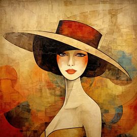 Porträt einer Frau von Blickfänger Gemälde