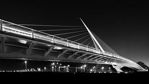 Citerbrücke in Schwarz-Weiß bei Hoofddorp
