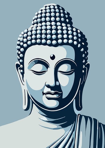 Gelassenheit des Buddha in Silber von Art Kingdom